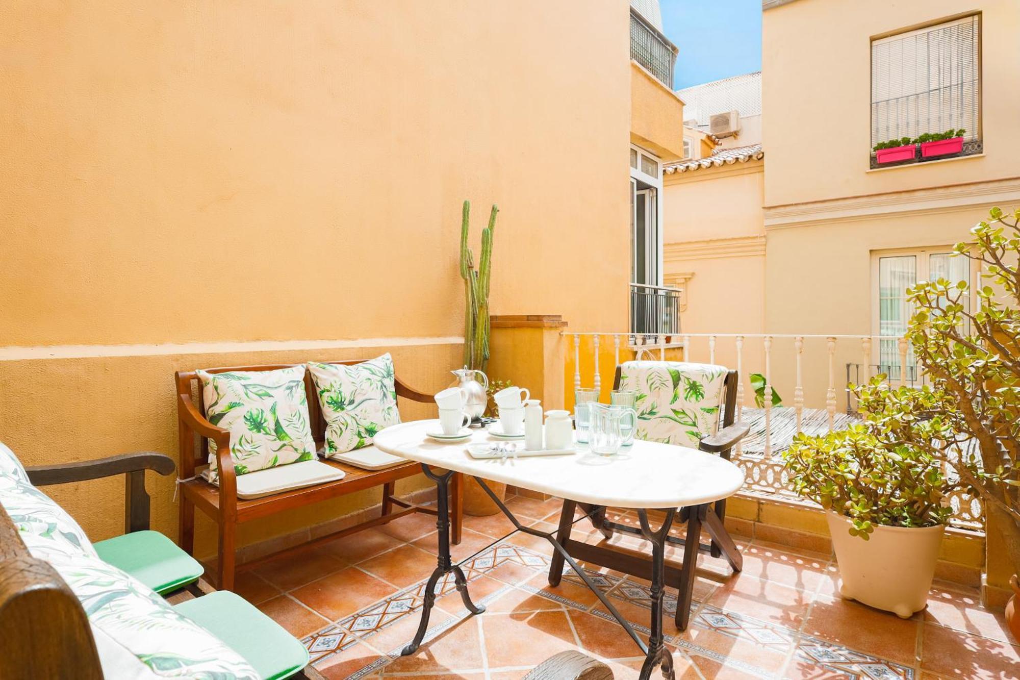 C92 - Rustic Two Bedrooms Apartment With Terrace มาลากา ภายนอก รูปภาพ